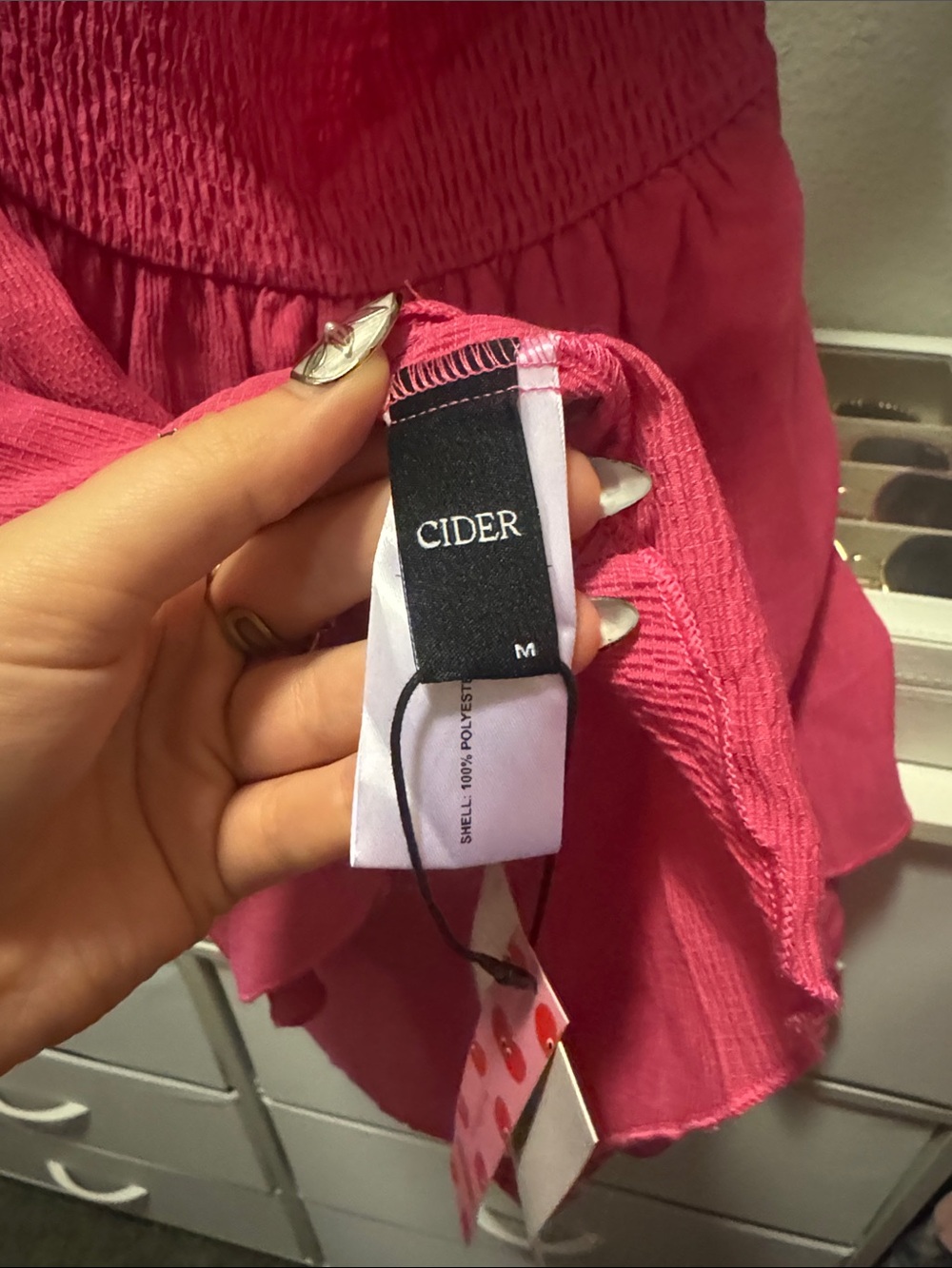 Strapless Ruffled Pink Tiered Dress - Picture 4 of 4